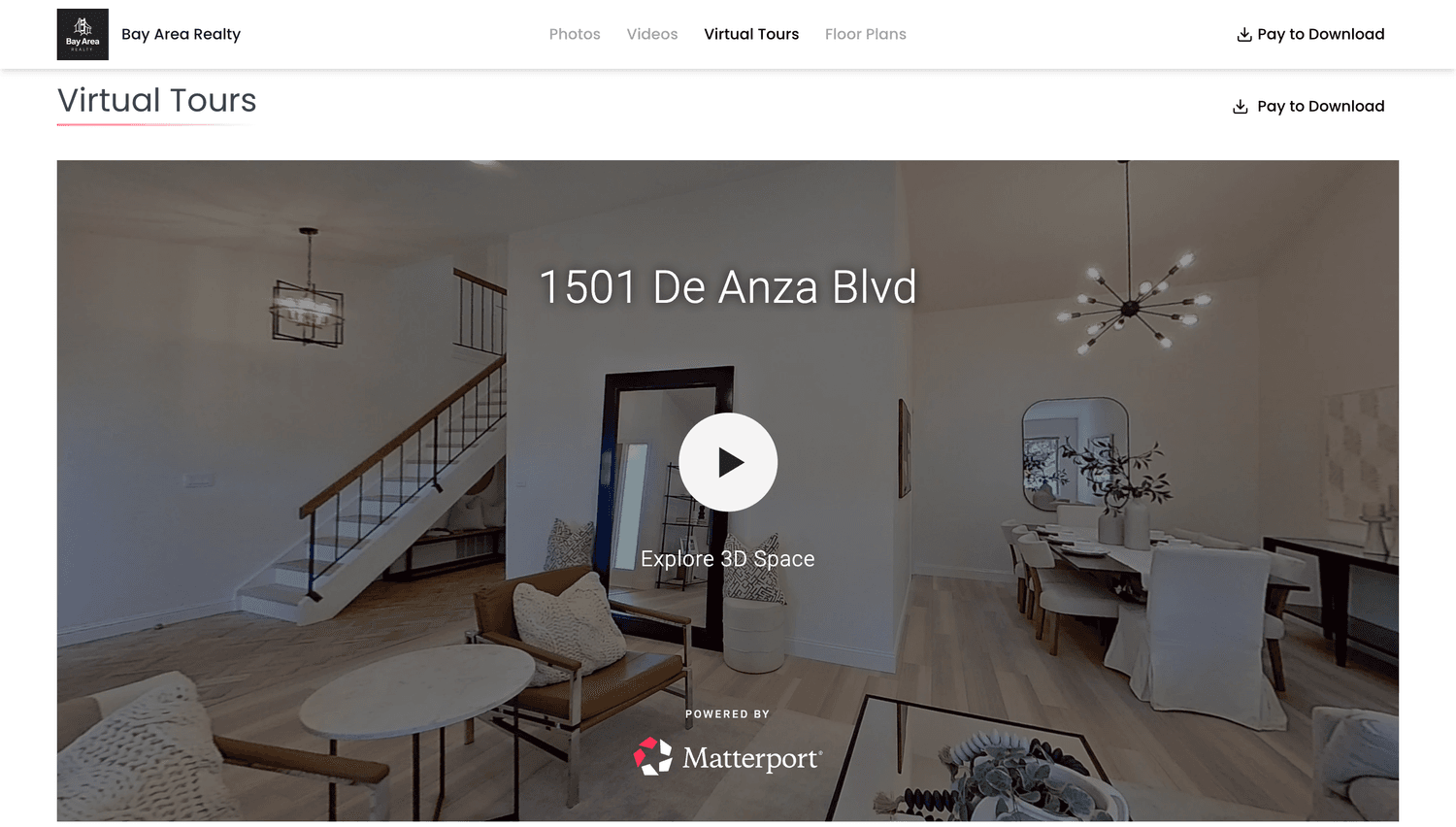 Virtual Tours - 1501 De Anza Blvd, Matterport